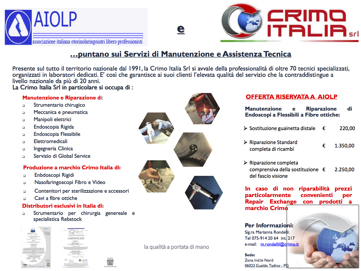 Offerta Crimo Italia per AIOLP - settembre 2015